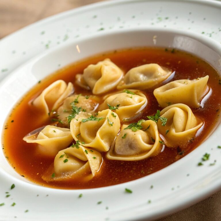 Cappelletti emiliani in brodo, variante tradizionale
